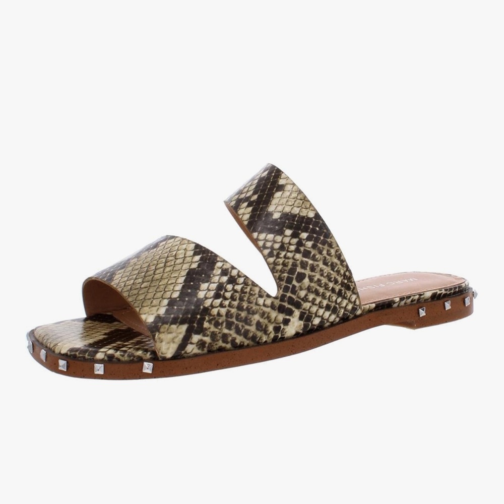 Marc Fisher Jaylin2 Snakeskin Patterned Slide Sandals